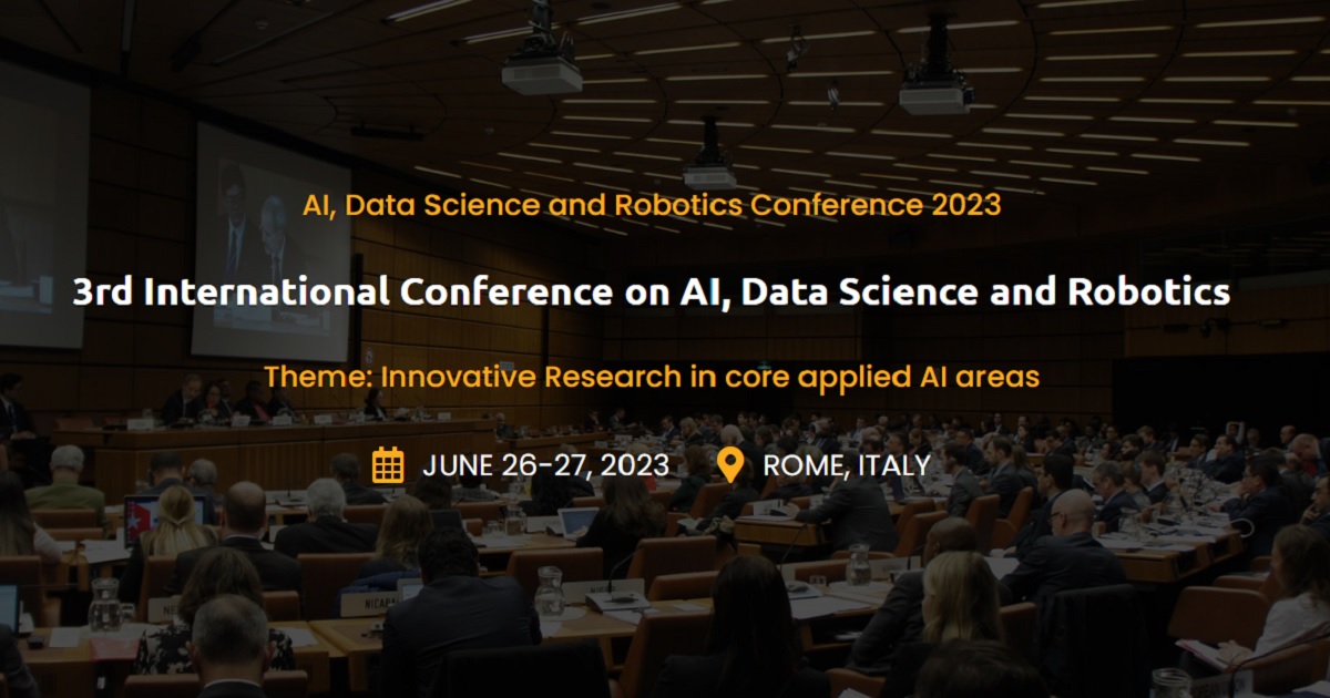3rd International Conference on AI, Machine Learning and Robotics 