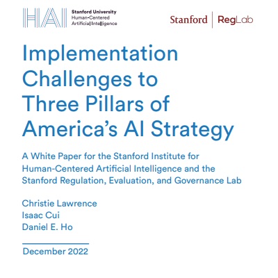 Implementation Challenges to Three Pillars of America’s AI Strategy